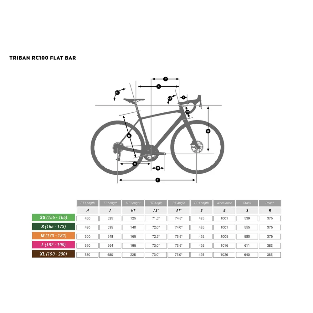 Taille velo 2025 route femme